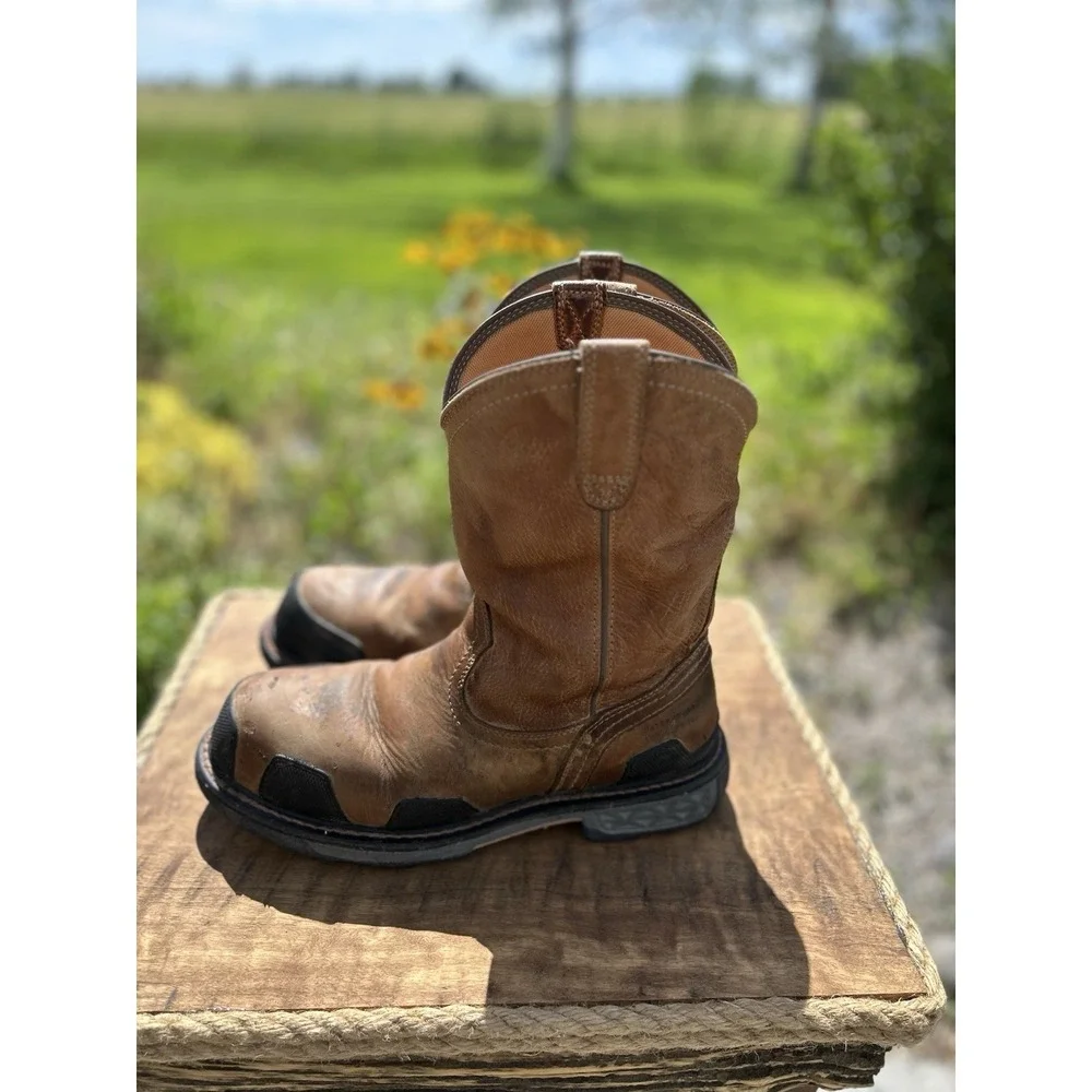 Ariat Work Waterproof Composite Toe Pull On Boots Men's 10EE Brown EH ASTM F2413